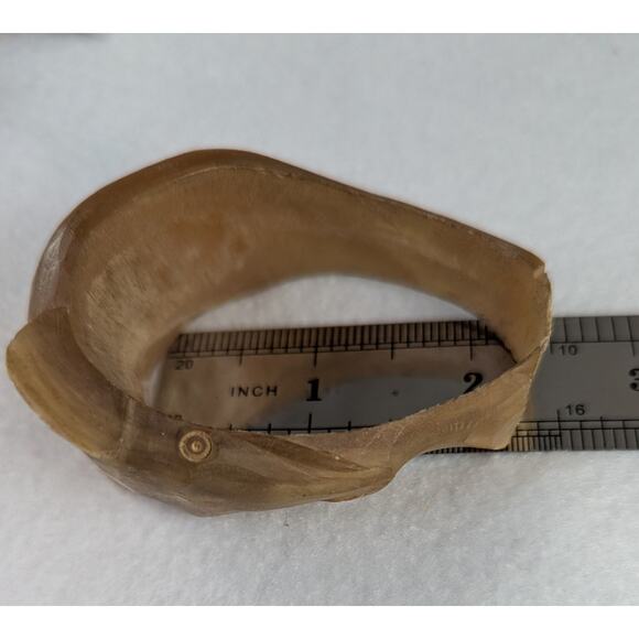 Hand Carved small bracelet from Africa 6" inside circumference Elephant vintage - Picture 3 of 5